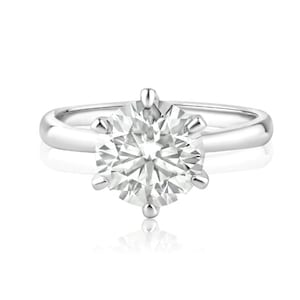 3.00ct Round Moissanite Solitaire Ring