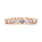 Load image into Gallery viewer, Aquamarine and Diamond Bezel Eternity Band
