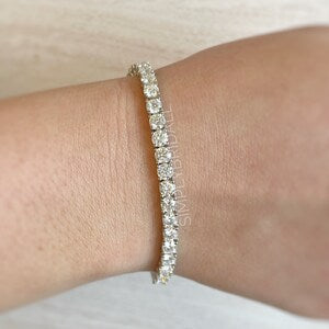 Genuine Moissanite Tennis Bracelet