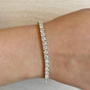 Genuine Moissanite Tennis Bracelet