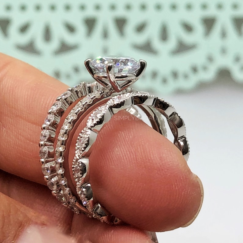 2.00ct Art Deco Engagement Ring Set