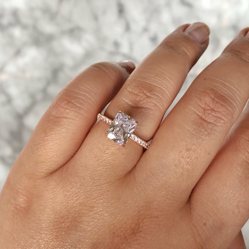 2.50ct Radiant Cut Engagement Ring