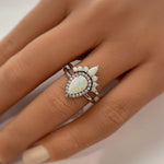 Load image into Gallery viewer, Curved Opal Band, Fitted Opal Ring
