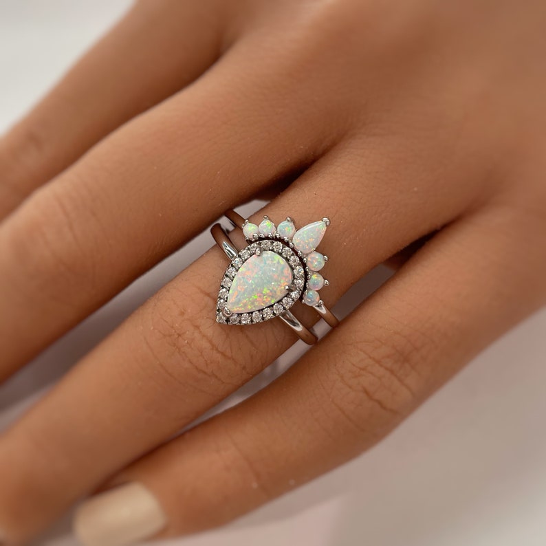 Curved Opal Band, Fitted Opal Ring