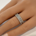 Load image into Gallery viewer, Baguette Simulated Diamond Band
