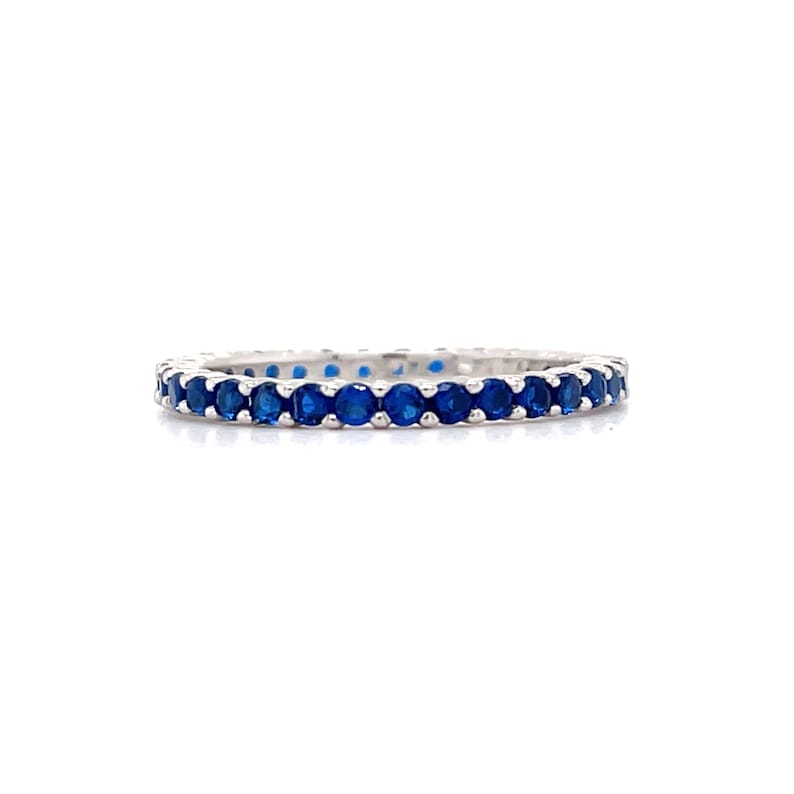 Blue Sapphire Eternity Band