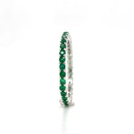 Load image into Gallery viewer, Green Emerald Eternity Band
