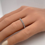 Load image into Gallery viewer, Aquamarine Eternity Band
