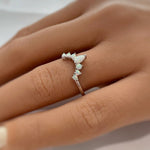 Load image into Gallery viewer, 14k Curved Opal Band, Fitted Opal Ring
