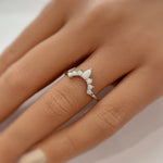 Load image into Gallery viewer, 14k Curved Opal Band, Fitted Opal Ring
