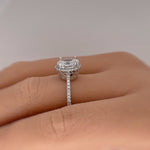 Load image into Gallery viewer, 1.25ct Oval Hidden Halo Engagement Ring
