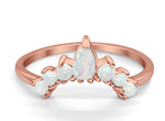 Load image into Gallery viewer, Curved Opal Band, Fitted Opal Ring
