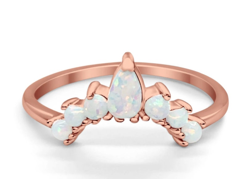 Curved Opal Band, Fitted Opal Ring