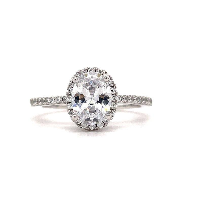 1.25ct Oval Hidden Halo Engagement Ring