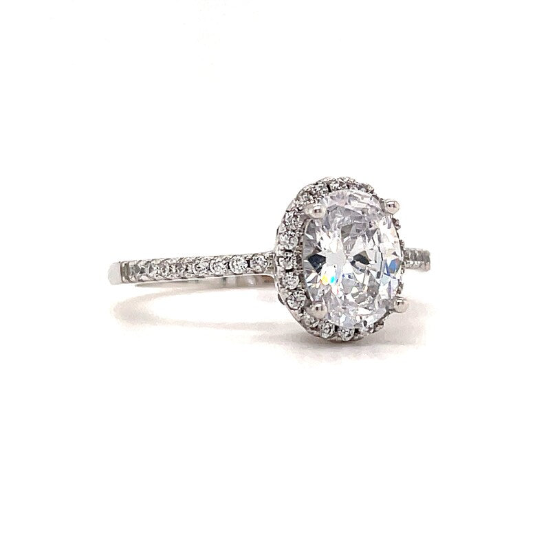 1.25ct Oval Hidden Halo Engagement Ring