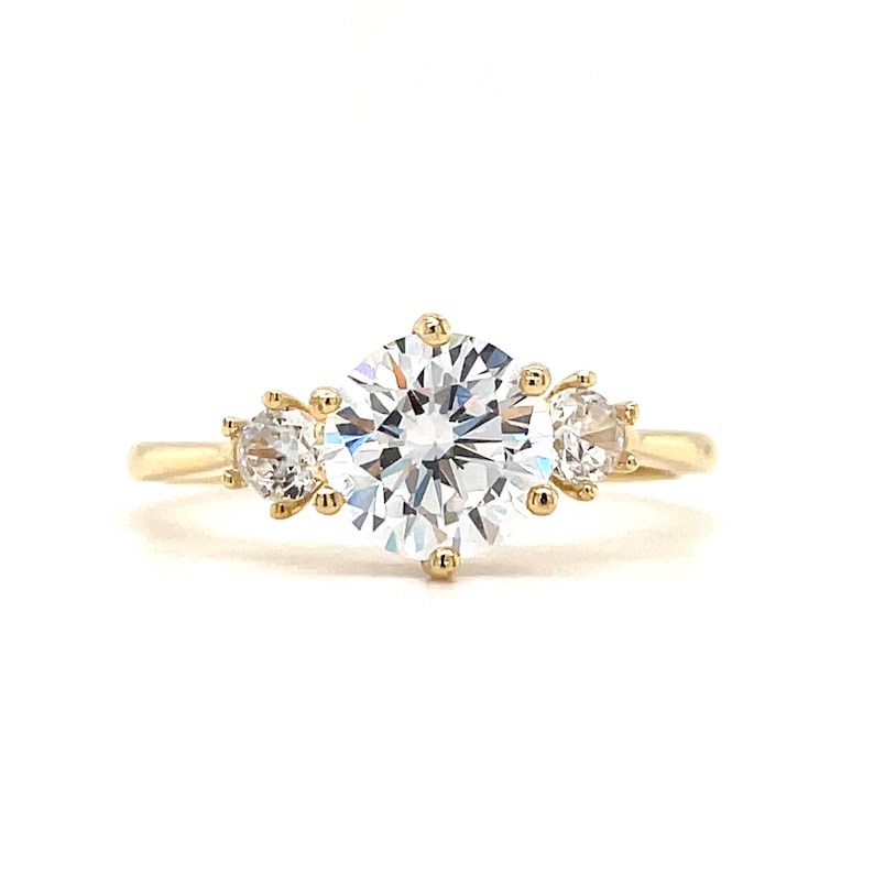 1.50ct 14k Gold 3 Stone Engagement Ring