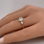 Load image into Gallery viewer, 1.50ct 14k Gold 3 Stone Engagement Ring
