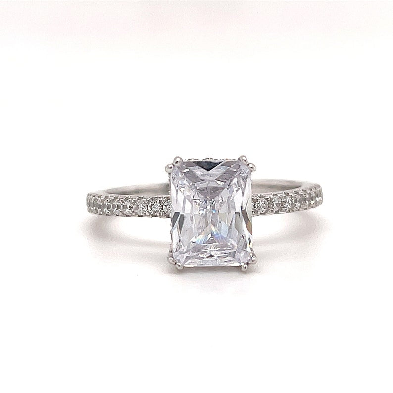 1.50ct Radiant Moissanite Engagement Ring