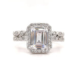 Load image into Gallery viewer, 2.00ct Emerald Cut Art Deco Engagement Ring Set

