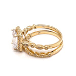 Load image into Gallery viewer, 2.00ct Emerald Cut Art Deco Engagement Ring Set
