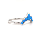 Load image into Gallery viewer, Curved Blue Opal Band
