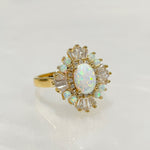 Load image into Gallery viewer, Opal Art Deco Engagement Ring
