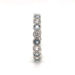 Load image into Gallery viewer, Aquamarine and Diamond Bezel Eternity Band
