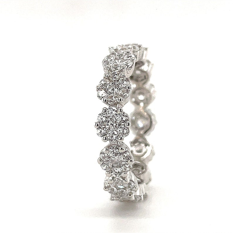 Diamond Cluster Eternity Band