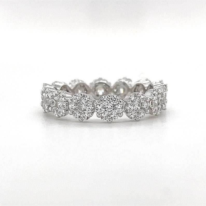 Diamond Cluster Eternity Band