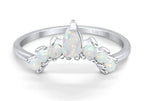 Load image into Gallery viewer, 14k Curved Opal Band, Fitted Opal Ring
