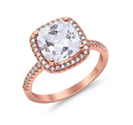 Load image into Gallery viewer, 5.00ct Moissanite Cushion Cut Engagement Ring
