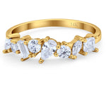 Load image into Gallery viewer, 14k Assorted Moissanite Band
