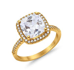 Load image into Gallery viewer, 5.00ct Moissanite Cushion Cut Engagement Ring
