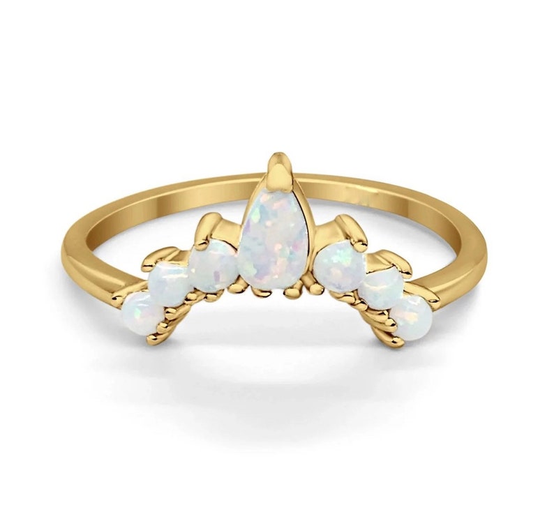 Curved Opal Band, Fitted Opal Ring