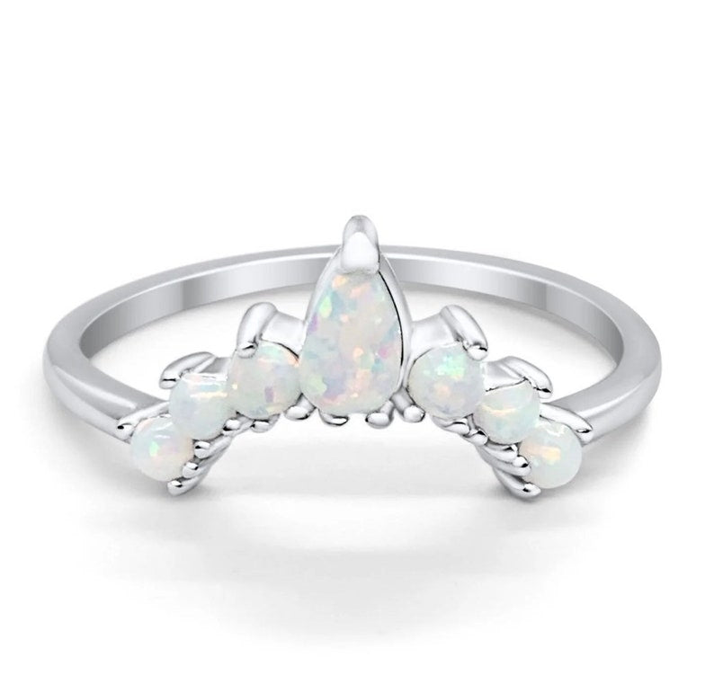 Curved Opal Band, Fitted Opal Ring