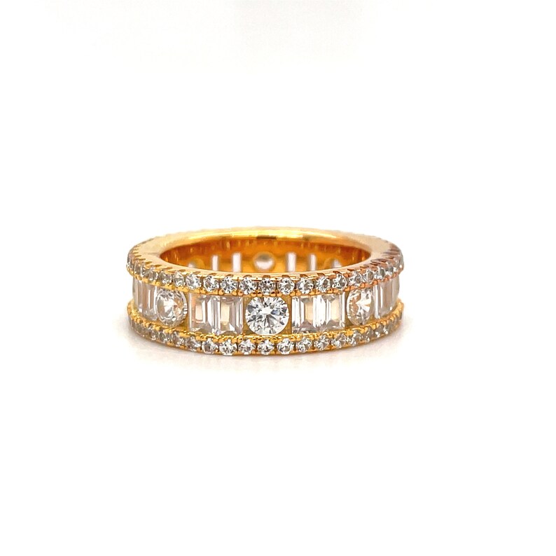 Baguette Simulated Diamond Band