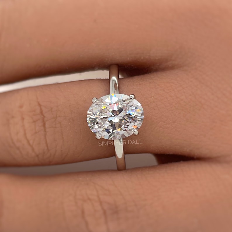 2.50ct Oval Moissanite Engagement Ring