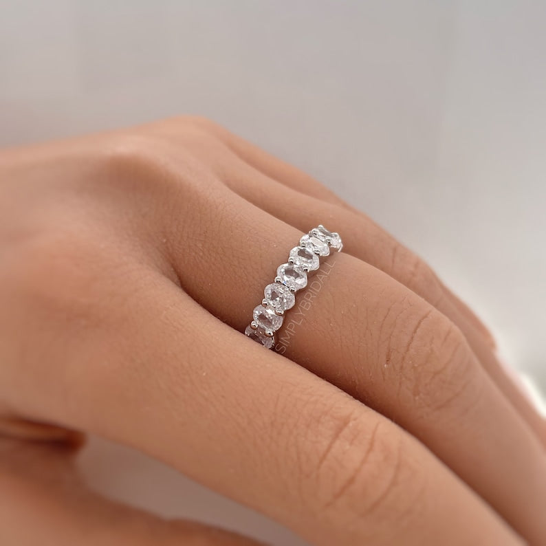 Oval Eternity Band, Oval Wedding Band