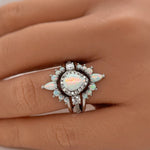 Load image into Gallery viewer, Opal Engagement Ring Set
