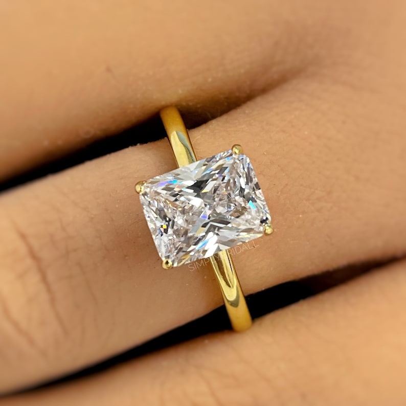 2.50ct Radiant Cut Moissanite Engagement Ring