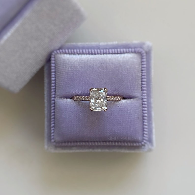 1.50ct Radiant Moissanite Engagement Ring