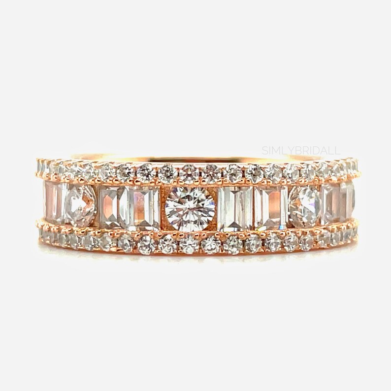 Baguette Simulated Diamond Band