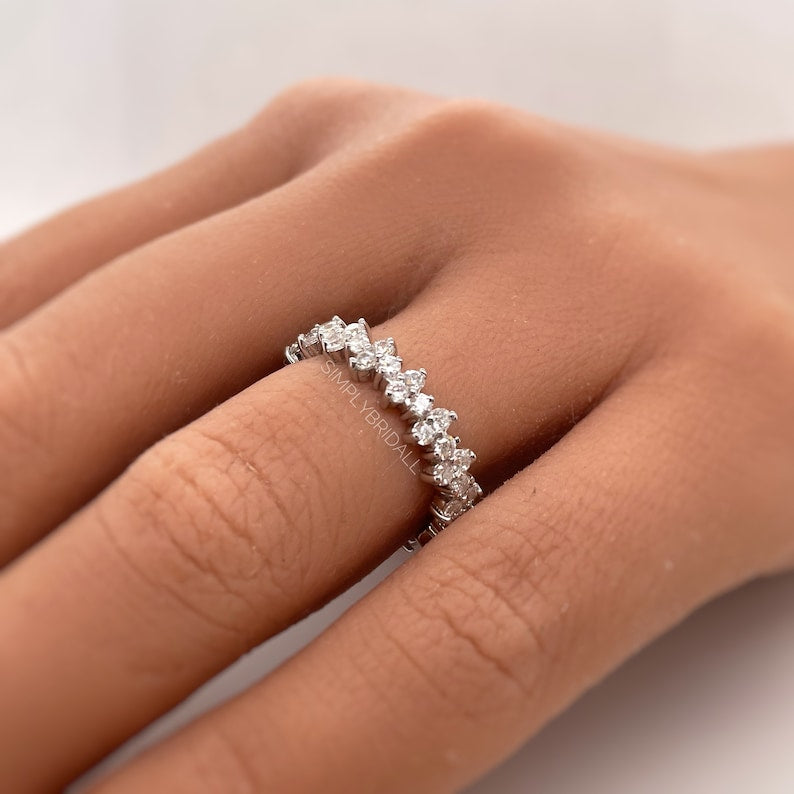 Diamond Cluster Eternity Band