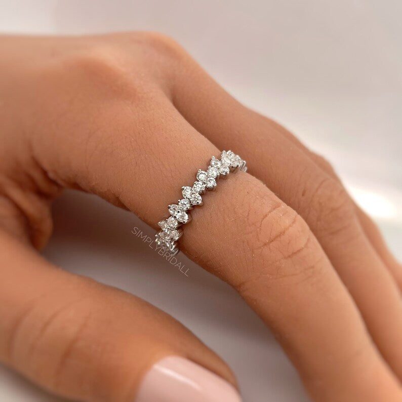 Diamond Cluster Eternity Band