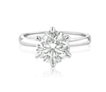 Load image into Gallery viewer, 3.00ct Round Moissanite Solitaire Ring
