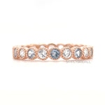 Load image into Gallery viewer, Aquamarine and Diamond Bezel Eternity Band
