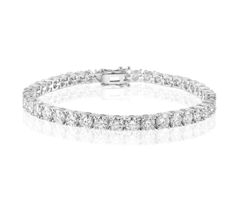 Genuine Moissanite Tennis Bracelet